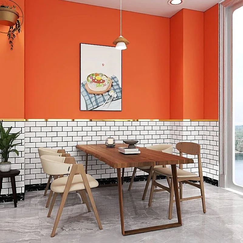 40CM Classic Grid DIY Background Wallpaper Wall Stickers Oil proof Waterproof Wallpaper for Living Room Kitchen Bathroom