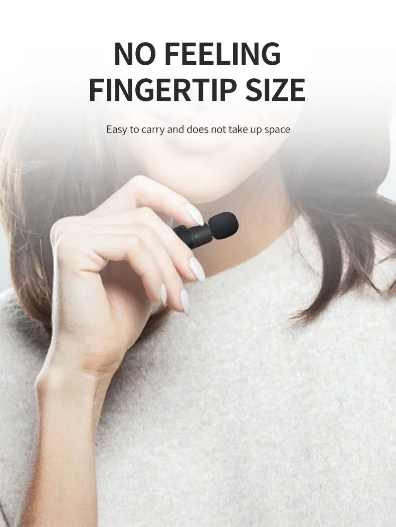 Wireless Lavalier Mic Audio Video Recording Mini Replaceable Windproof Fleece Microphone for vlog YouTube Shooting Microphone