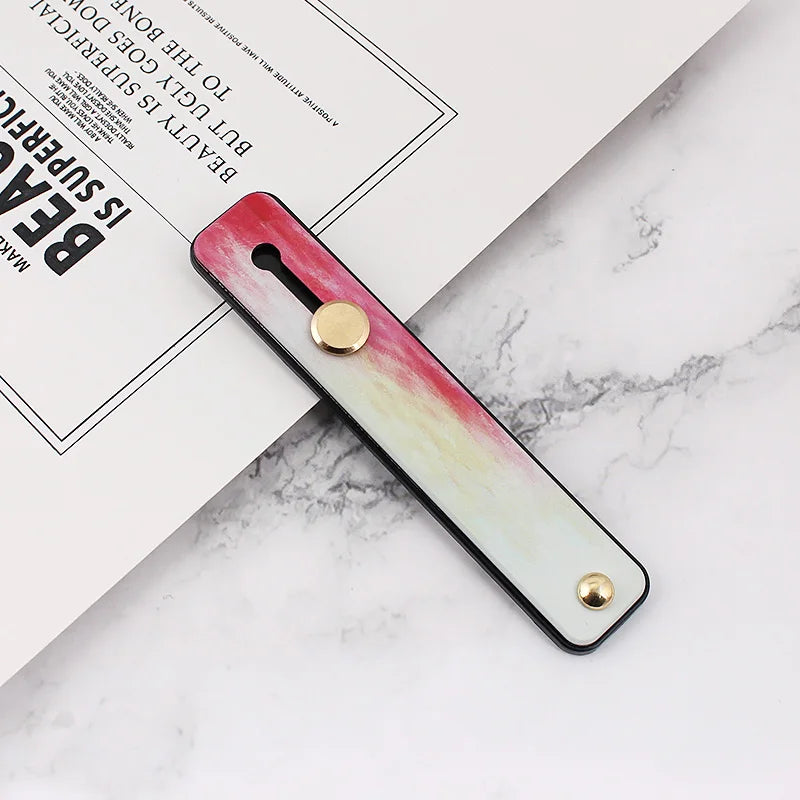 Portable Push-pull Phone Holder Slide Stand Multi-function Ring Buckle Lazy Desktop Sticky Rainbow Phone Silicone Ring Grip