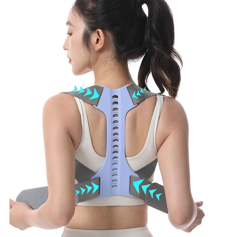 LAOZHAO Adjustable Posture Corrector for Men & Women - Upper Back Brace for Neck, Shoulder & Spine Support,Scoliosis & Back Pain