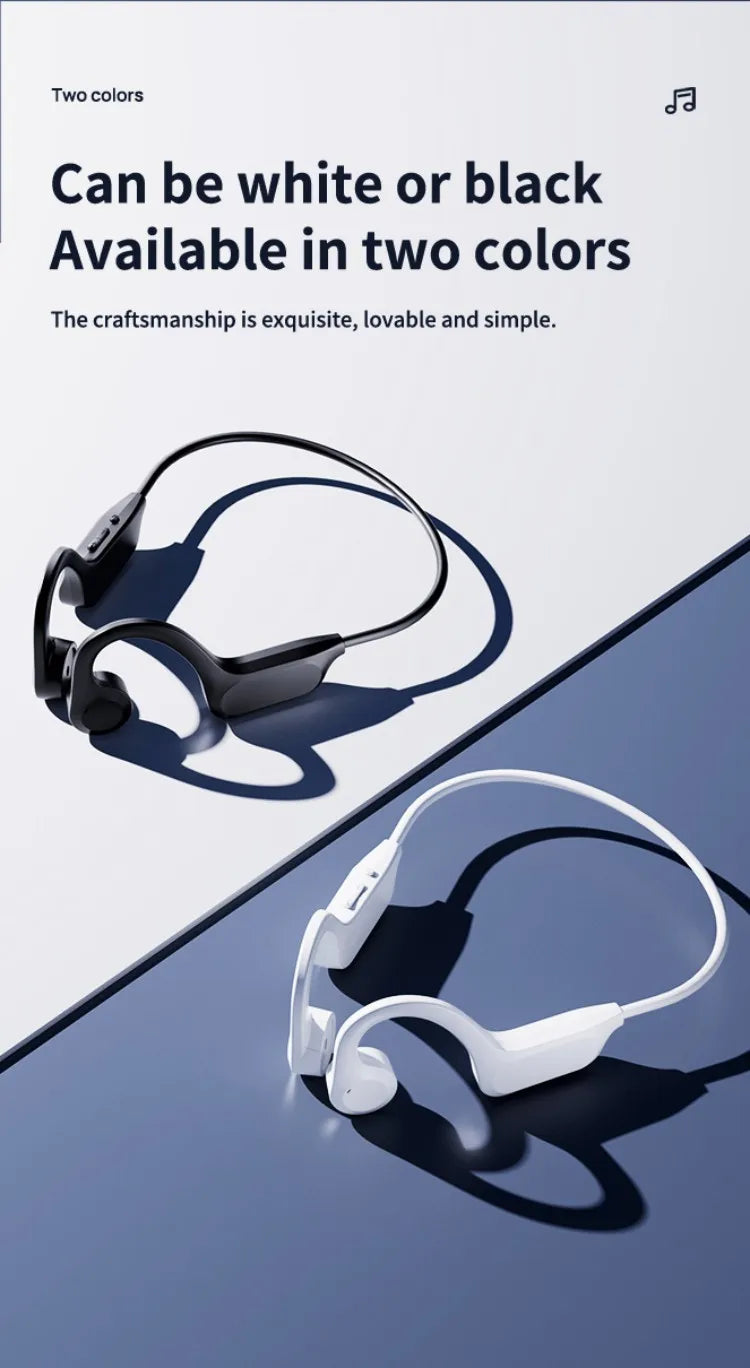 Beauddy Air Conduction Sport Headphone Wireless Earphone Bluetooth-Compatible Headset Hands-free with Mic for Running X7 Earbuds