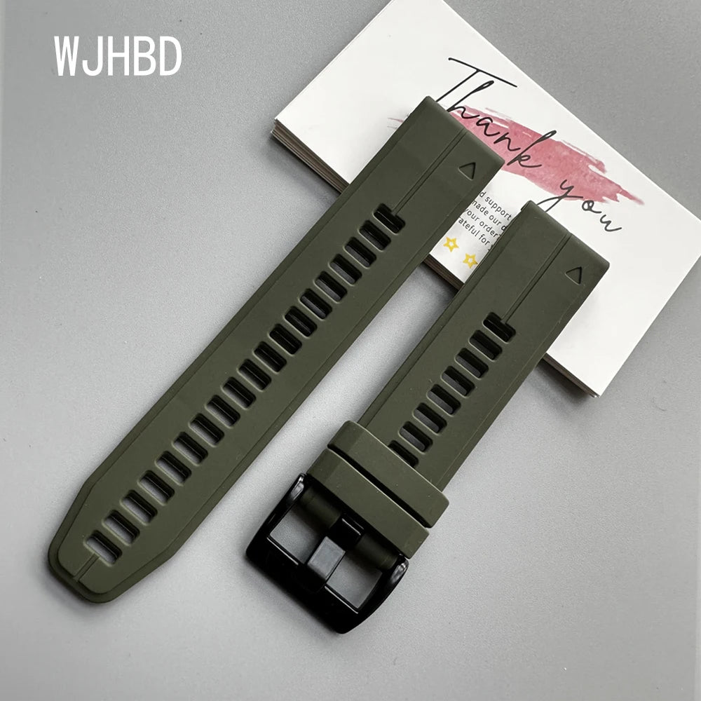 Sport Silicone Strap for Garmin Descent G2 G1 Mk3i Mk2 Mk1/Fenix 8 Pro E 7 7X 6 6X 5 5X/Epix Soft Bracelet 22/26mm Quickfit Band