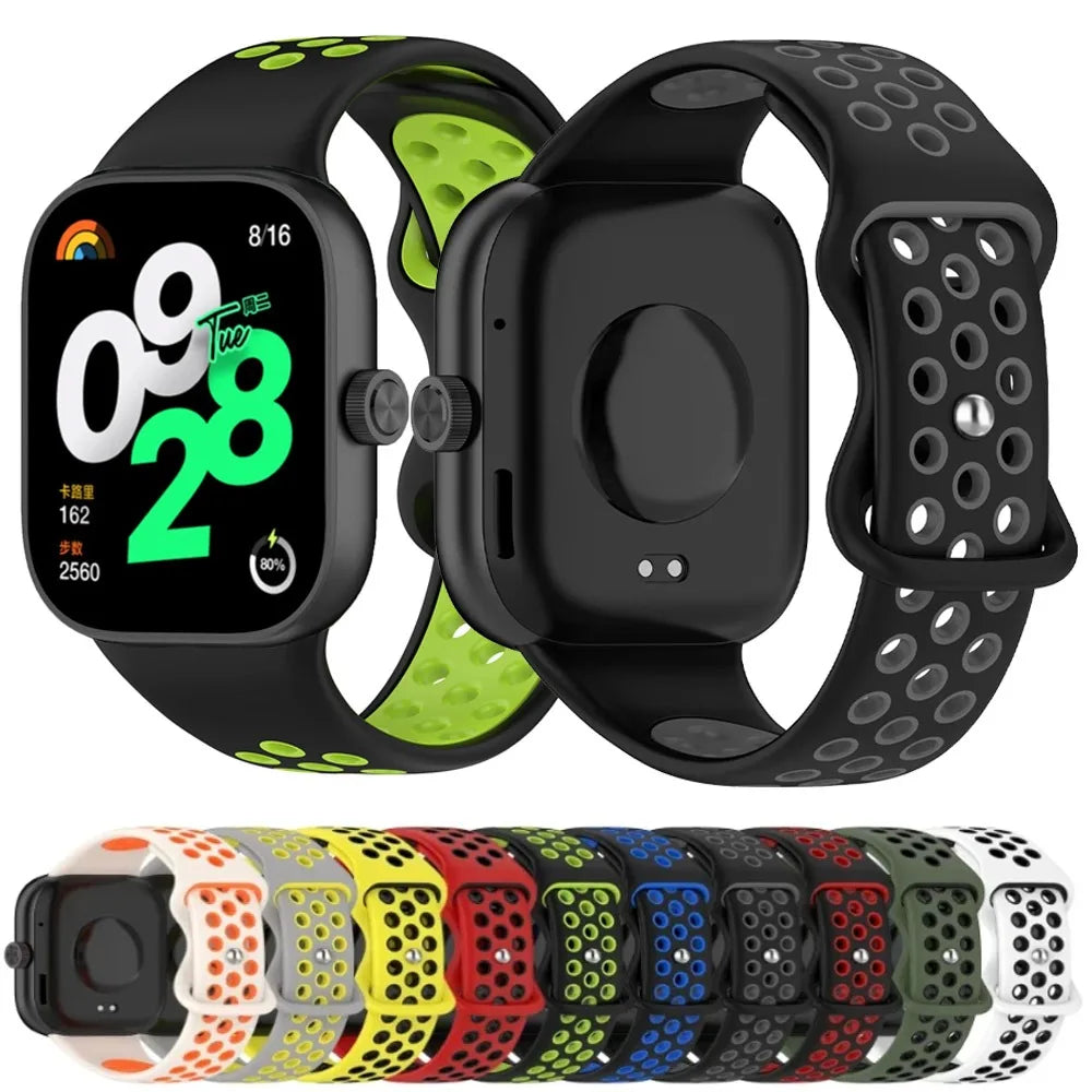 Sports Silicone Strap for Redmi Watch 5/4 Smartwatch Comfortable Breathable Wristband for Xiaomi Band 9/8 Pro Accessories Correa