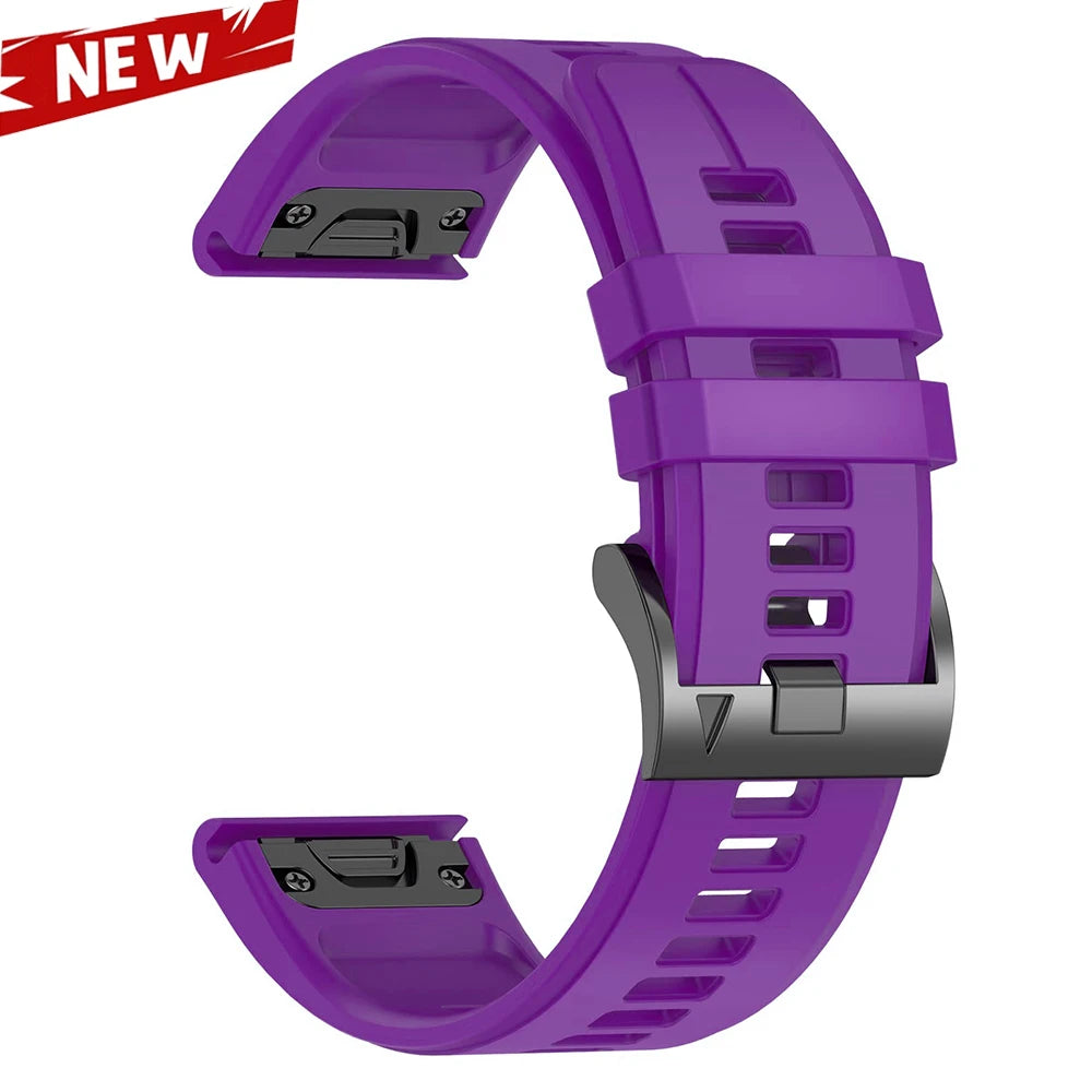 QuickFit 26 22mm Silicone Sport Watch Band for Garmin Fenix 7 7X PRO 6 6X GPS 5 5X Plus 3 HR Epix Pro instinct 2X Strap Bracelet