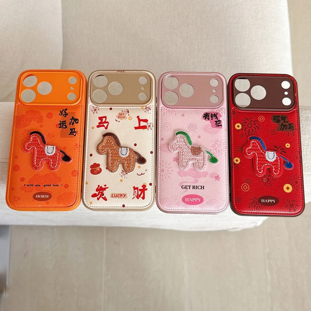 Fashion Creative China New Year Themed style Luck Phone Case For IPhone 17 Air 16 15 14 13 Pro Max X XR 14 Plus Protection Cover