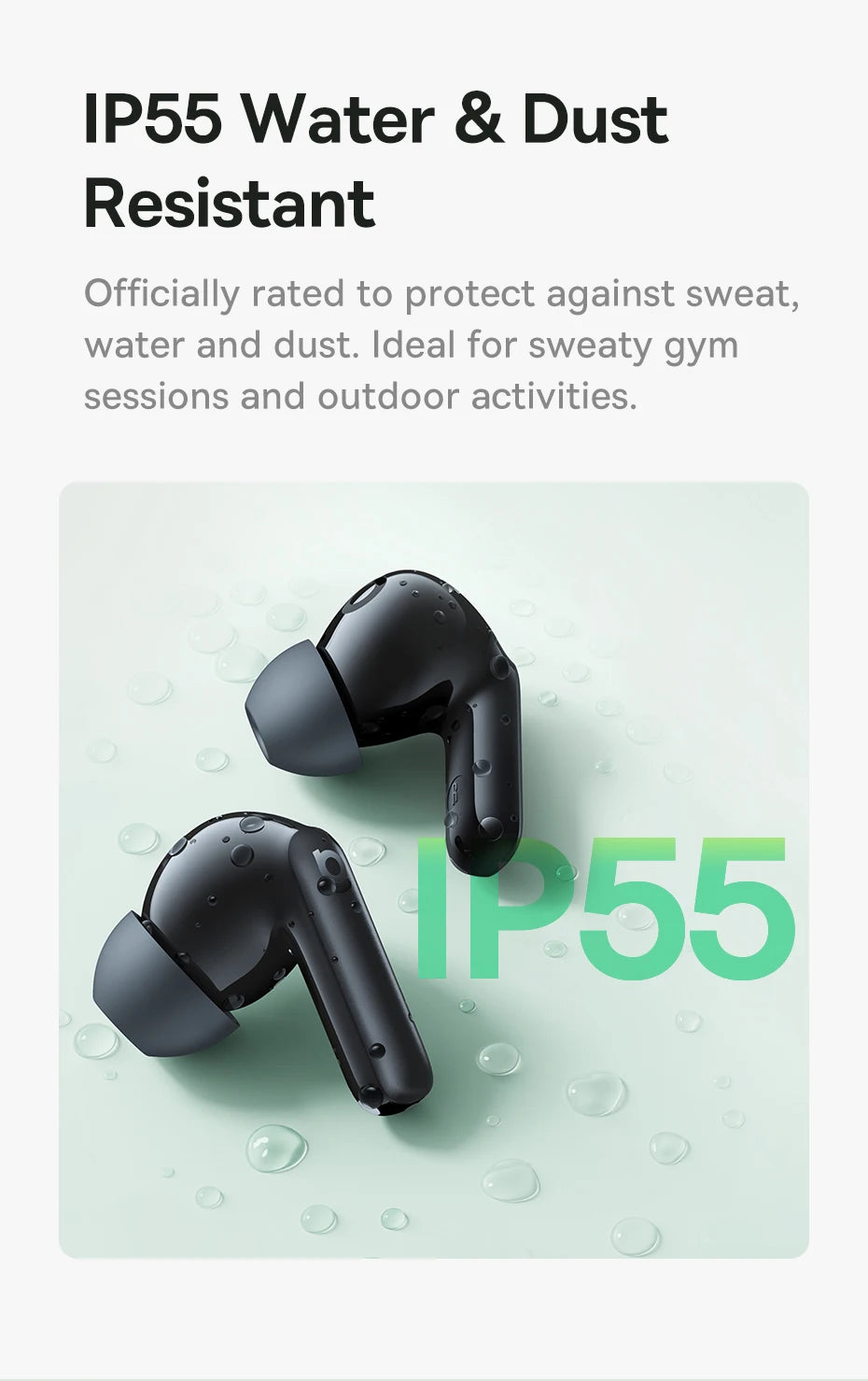 Baseus Bass EP10 NC -43dB Noise Cancelling ANC True Wireless Earbuds Bluetooth 6.0 In-Ear Wireless Earphones 4-Mics ENC Ear buds