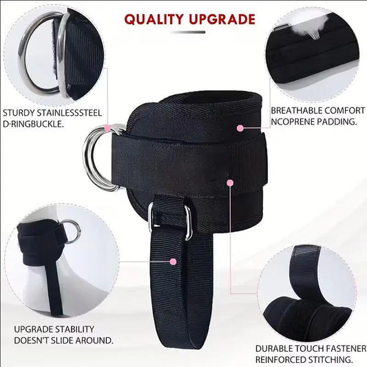 New Ankle Straps for Cable Machines Kickbacks-Adjustable Comfort Ankle Cable Attachments for Gym Ankle Leg Extensions