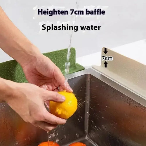 1pcs Silicone Kitchen Sink Water Splash Guard Washing Basin Anti-splash Stopper Waterproof Splatter Screen Bar Anti-water Board