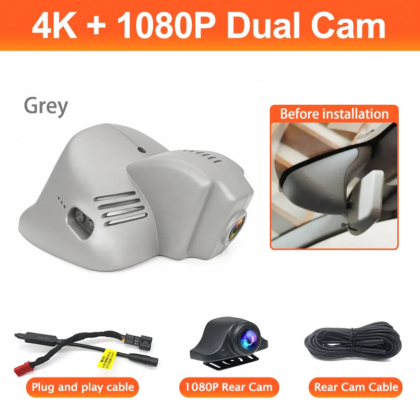 4K Dashcam For Renault Clio 4/Mégane 3/Twingo/Laguna 3, for Benz Smart W453 2014~2020 2021 2022 Fortwo Forfour, OEM Car Camera