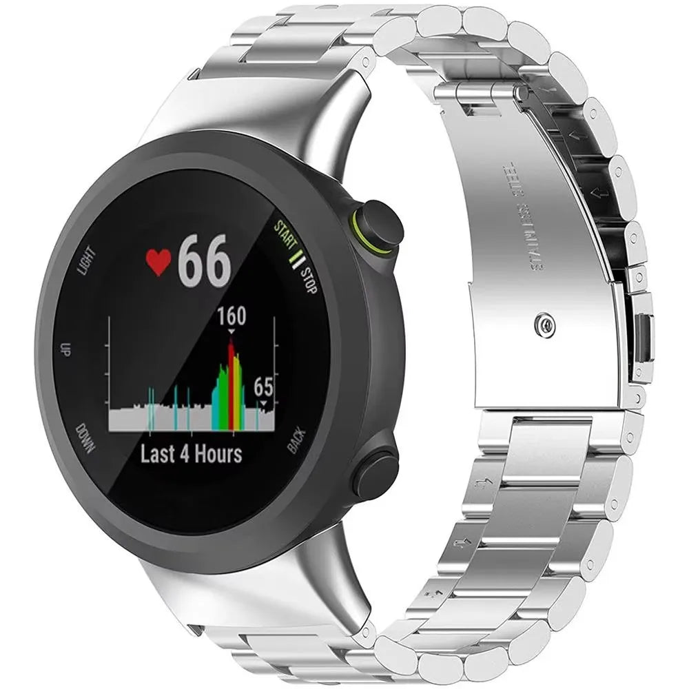 High-end Stainless Metal Steel Strap For Garmin Forerunner 45 45S Garmin Swim 2 Smart Watch Band Replacement Bracelet Correa