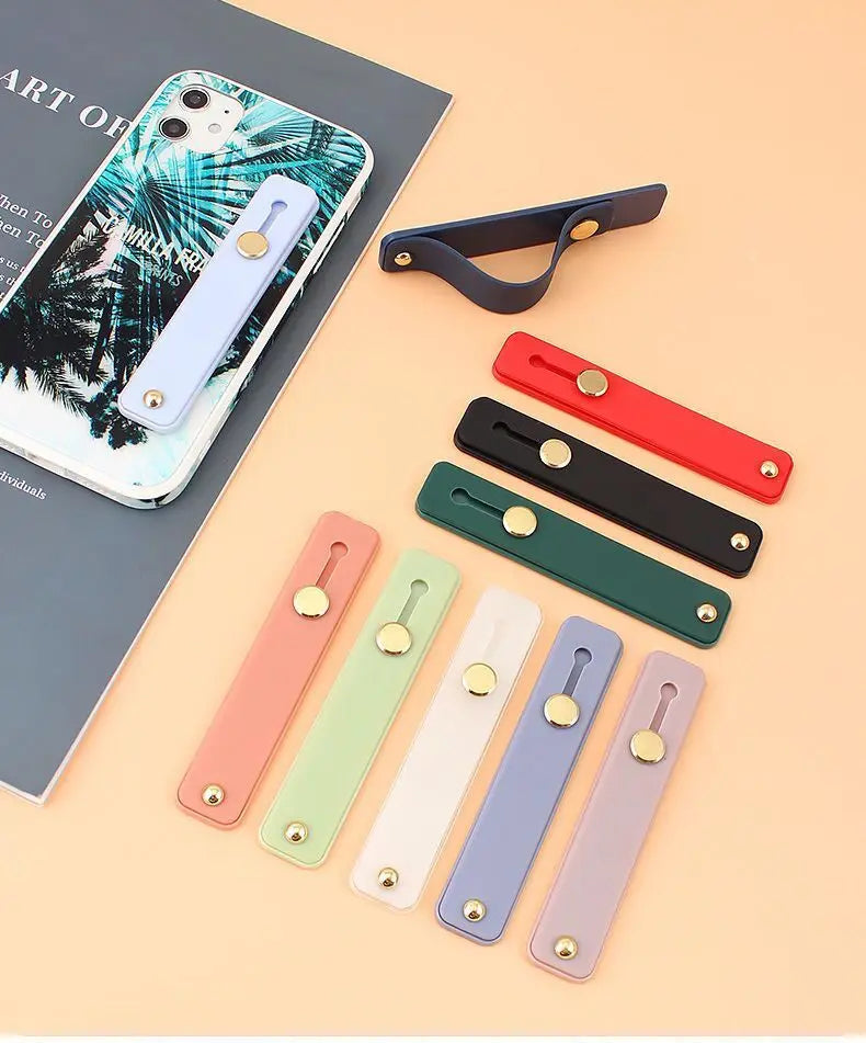 Portable Push-pull Phone Holder Slide Stand Multi-function Ring Buckle Lazy Desktop Sticky Rainbow Phone Silicone Ring Grip