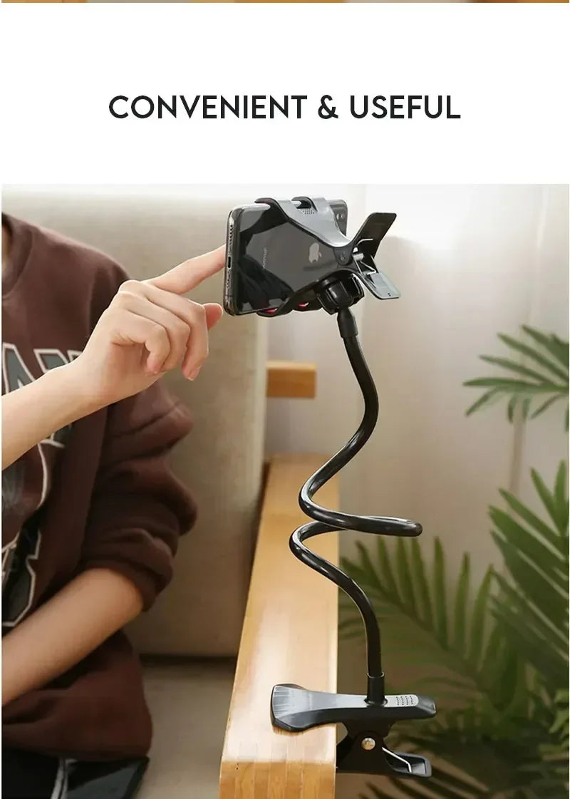 Universal Mobile Phone Bracket Clamp Bedside Desktop  Long Arm Lazy Person Phone Stands Support For iPhone Xiaomi Huawei Samsung