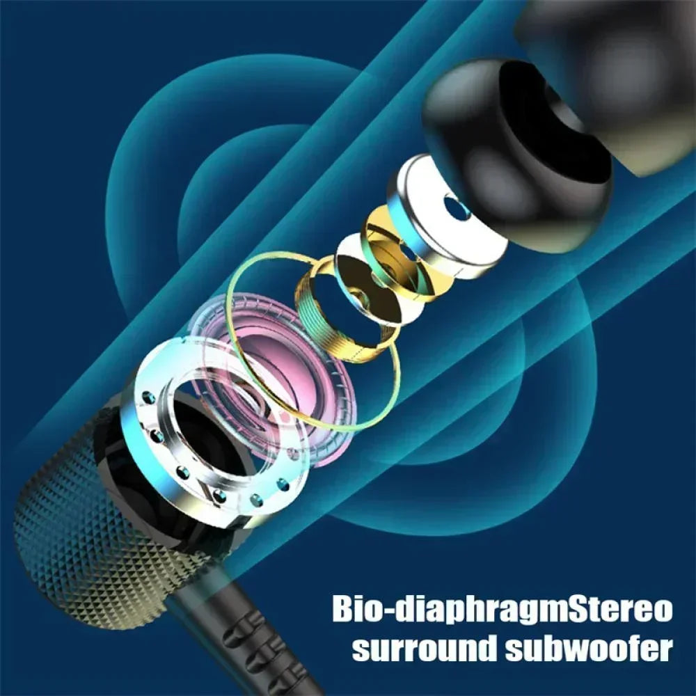 New Wireless Headphones Bluetooth Neckband Magnetic Earphones Sport Running Earbuds Waterproof Bluetooth 5.3 Headset With Mic