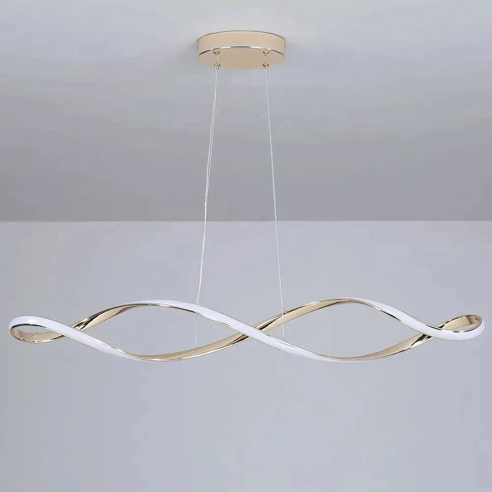 Adjustable Height LED Ceiling Light with Remote Control Modern Kitchen Island Lighting Living Room Illumination
