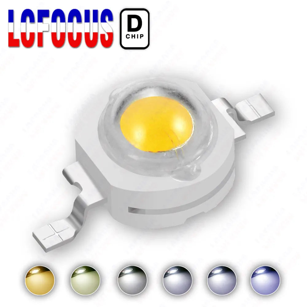 1W 3W 5W Warm Natural Pure Cool White LED Chip COB 3000K 4000K 6000K 10000K 20000K 30000K For 1 3 5 W Watt Lamp Light Beads