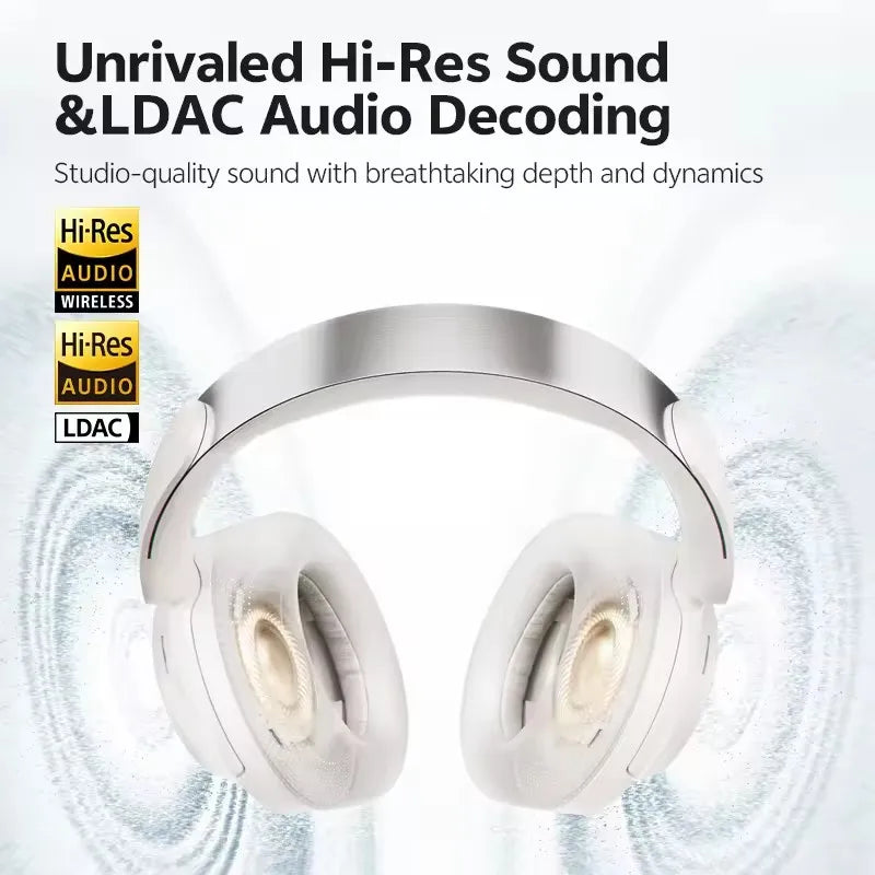 H3S -56dB Adaptive ANC Over Ear Headphone Hi-Res LDAC Spatial Sound Wireless Earphone Bluetooth 6.0 Dual Driver 102H Headset