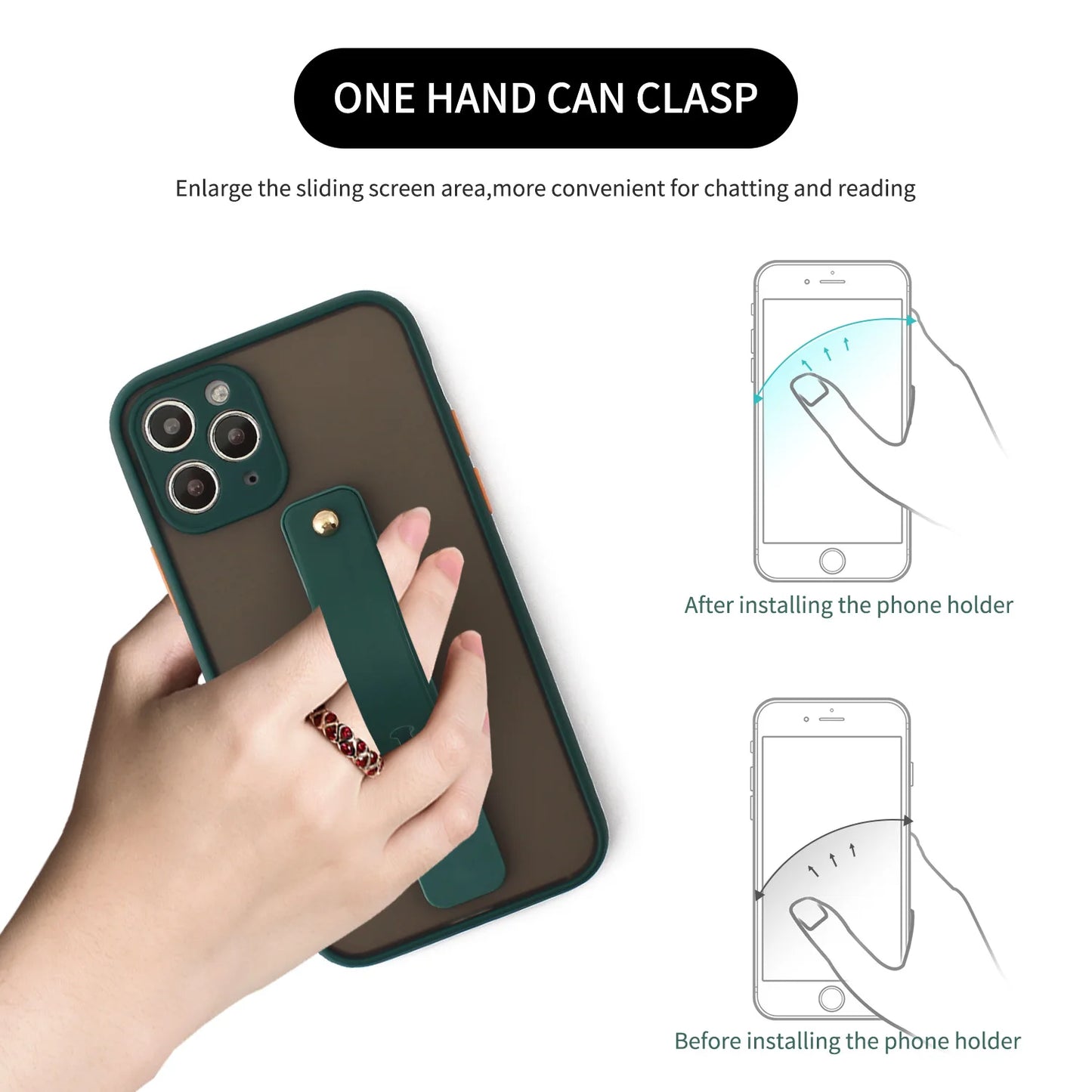 Portable Push-pull Phone Holder Slide Stand Multi-function Ring Buckle Lazy Desktop Sticky Rainbow Phone Silicone Ring Grip