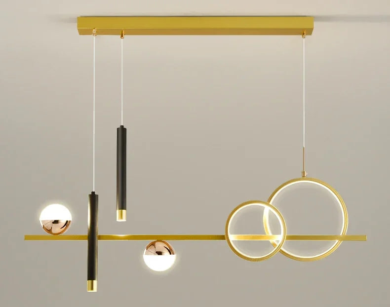 Modern Minimalist Led Pendant Lights with Remote Control Spot Lamp for Kitchen Table Dining Room Office Chandelier Decor Fixture