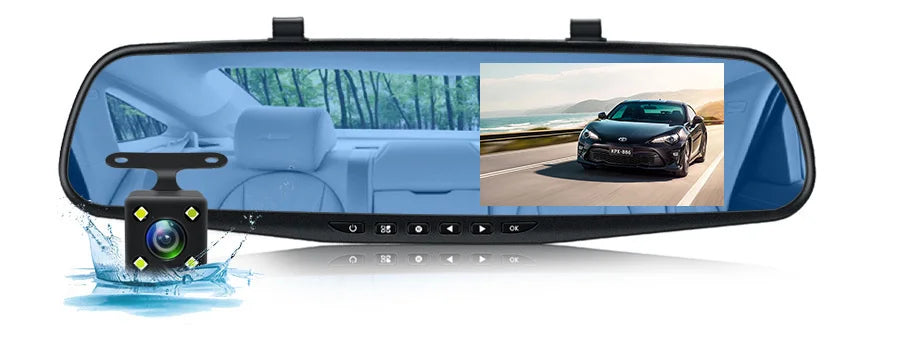 4.3 Inch 1080P Dual camera Dash Cam For Cars Optional 1080P Rear Car Camera Night Vision Loop Recording Wide Angle Car DVR Came