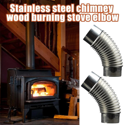 45 Degree Elbow Pipe Chimney Liner Bend Stainless Steel Multi Flue Stove Pipe Gas Water Heater Exhaust Pipe 60/70/80mm