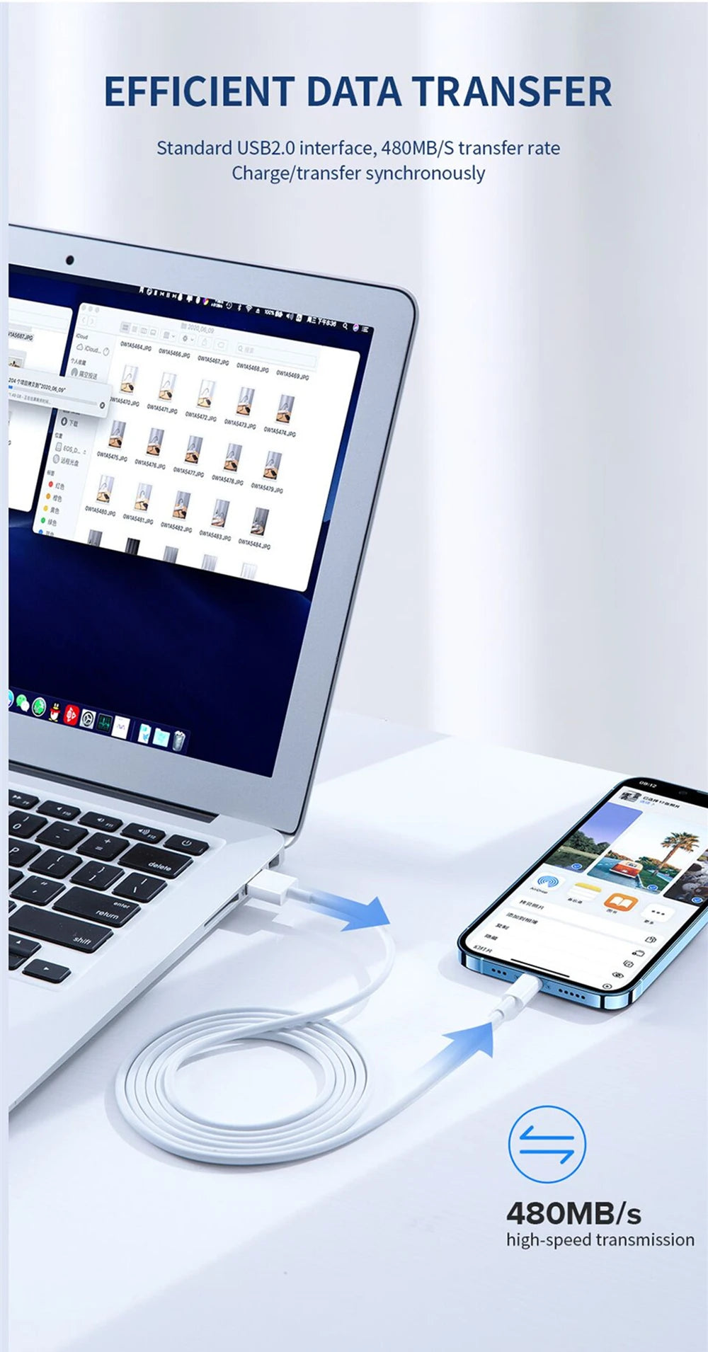 35W PD Original Fast Charging USB Cable for iPhone 14 8 7 Plus 13 12 11 Pro XS Max XR X USB C Rapid Charger Cable 1m 1.5m 2m 3m