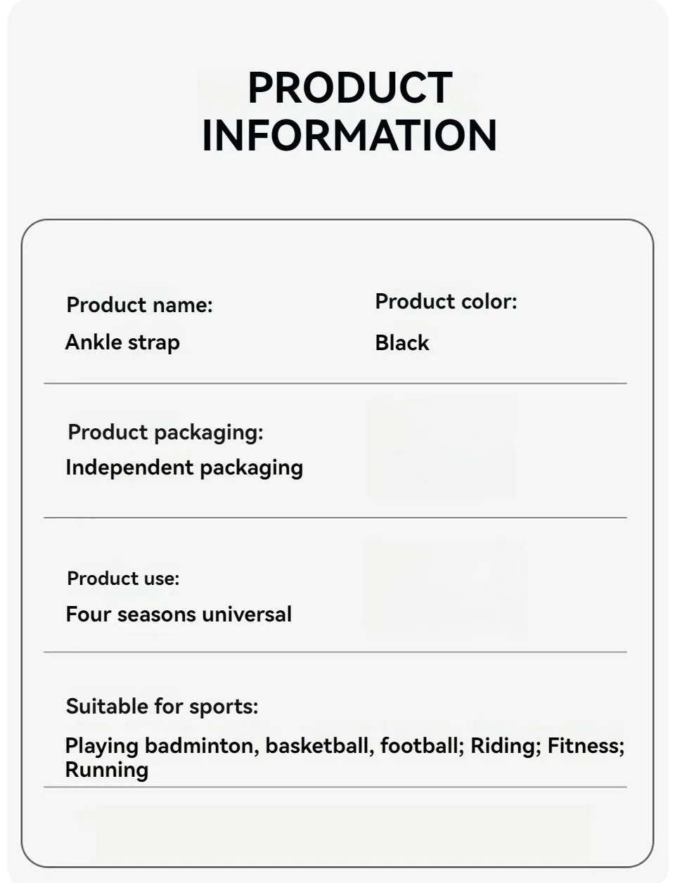 GOBYGO 1Pcs Copper Ion Ankle Brace Fitness Cycling Running Copper Fiber Ankle Brace Adjustable Ankle Brace Compression Strap