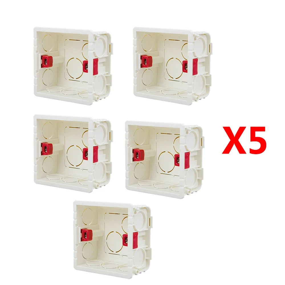 EU Korea Russian Wall Socket White Tempered Glass Frame RJ45 CAT6 TV Outlet Single Double Triple 86x86mm Box Requried Wallpad