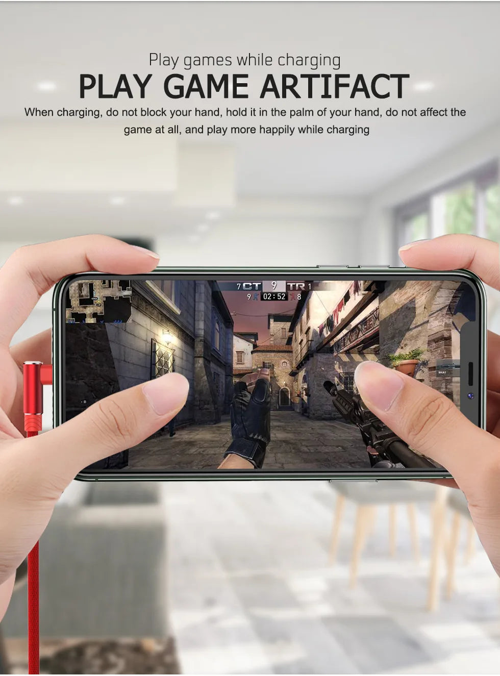 90 Degree USB Cable For iPhone 14 13 12 11 Pro Max X XR 6s 7 8 Plus 2m 3m Lead Mobile Phone Fast Charging Cord Data Charger Wire