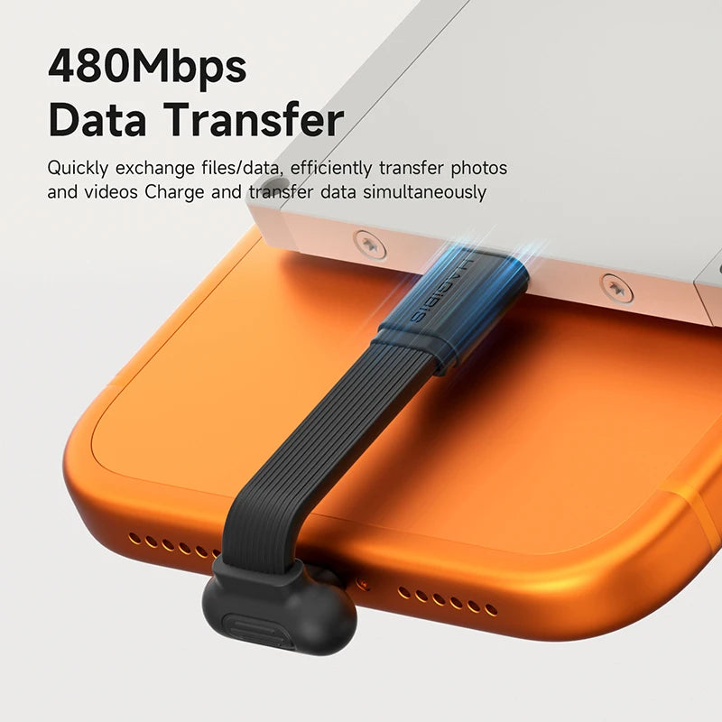 Hagibis USB C Right Angle Cable Short 90 Degree Type-C Power Bank Fast Charging Capsule Cord PD 60W for iPhone 17 Pro Max 16 15