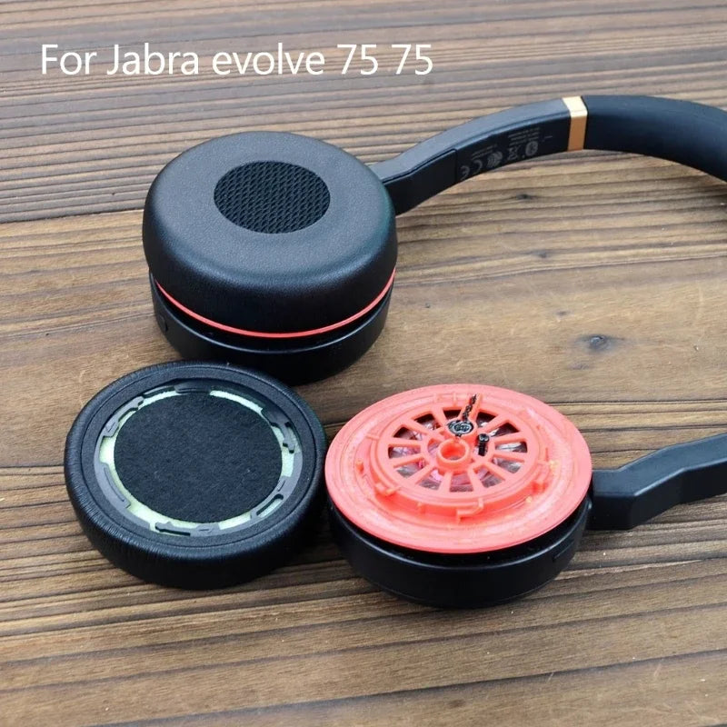 CHONGJIZHE Replacement Soft Leather Earpads for JABRA evolve 75 75+ Headphone High quality Sleeves Earphone Earpads Covers