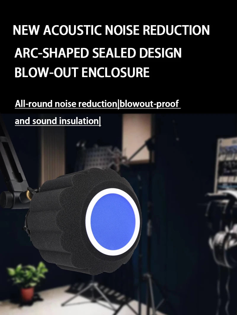 Sound-Absorb Sponge Mic Cover, Microphone Windproof Cover,Anti Spray Mic Windproof Cover Can Reduce Room Echo And Reverberatio