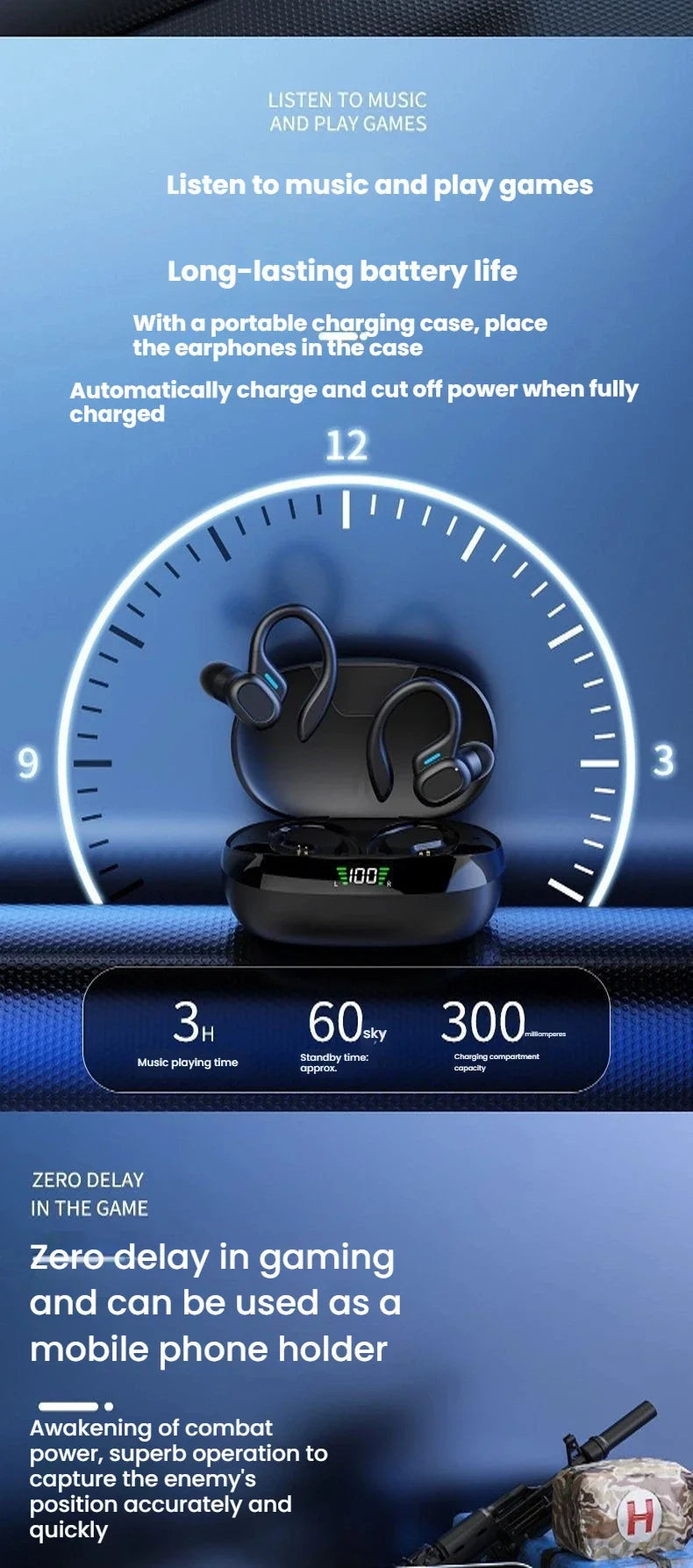 HOMEFISH SP16 Wireless Earphones Ture Wireless Earbuds Ear Sports HiFI Stereo Waterproof Headset With Mic TWS Headphone