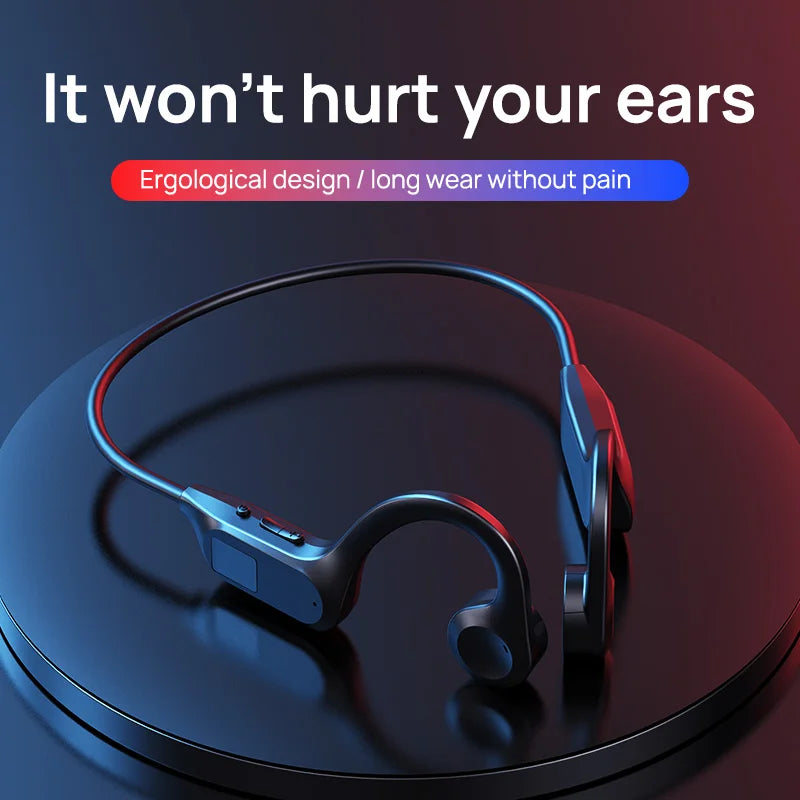 Beauddy Air Conduction Sport Headphone Wireless Earphone Bluetooth-Compatible Headset Hands-free with Mic for Running X7 Earbuds