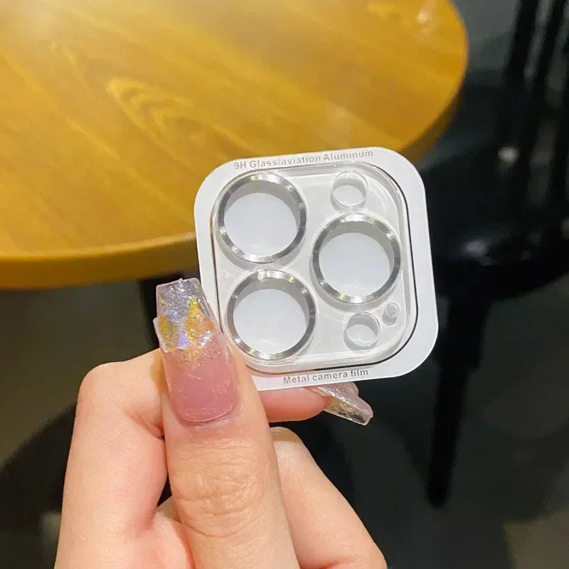 Lens Protection For iPhone 17 16 Pro 15 14 13 12 11 Pro Max Plus Mini Camera Lens Metal Ring Tempered Glass Protector Full Cover