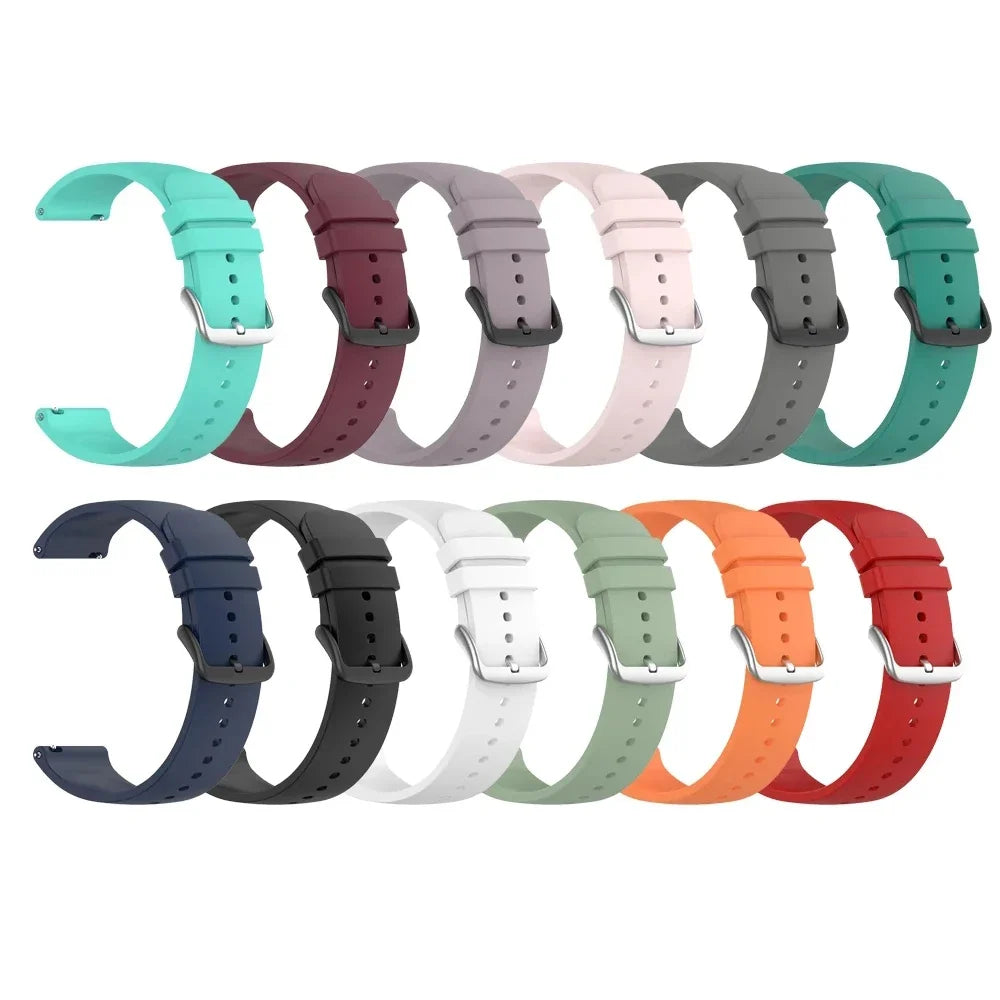 20/22mm Silicone Strap For Garmin Venu 4 45mm 3 Sq 2 Plus/Vivoactive 4 5 6 Watchbands Bracelet For Garmin Forerunner 570 265 255