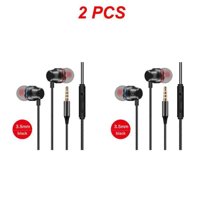 X6 Metal Earphones High Quality Bass Noise Reduction Headphones Sport Headset Auriculare MP3 Computer Headphones Wired Earphones