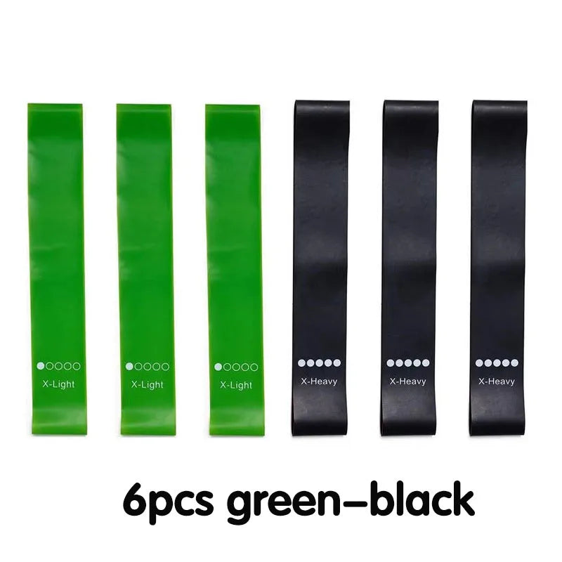 1/5/6pcs Yoga Resistance Rubber Bands Indoor Outdoor Fitness Equipment 0.35mm-1.1mm Pilates Sport Training Workout Elastic Bands