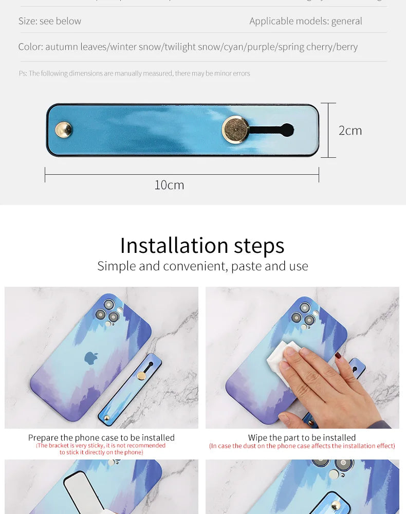 Portable Push-pull Phone Holder Slide Stand Multi-function Ring Buckle Lazy Desktop Sticky Rainbow Phone Silicone Ring Grip