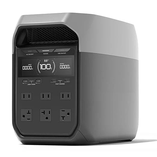 DELTA 3 Classic Power Station: 1024Wh LiFePO4, 1800W AC/100W USB-C, 1-Hour Fast Charge, Solar-Ready Home/Camping Customized