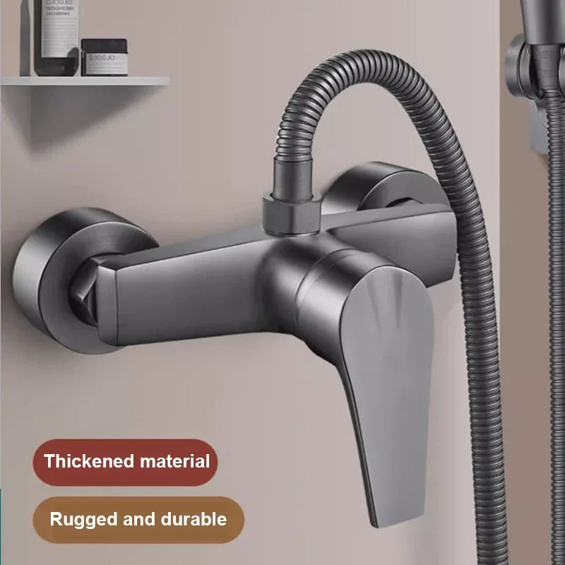 Bathroom Shower Bathtub Faucet Wall Mounted Hot and Cold Water Mixing Valve Nozzle Bathroom Faucet Bathroom Accessories