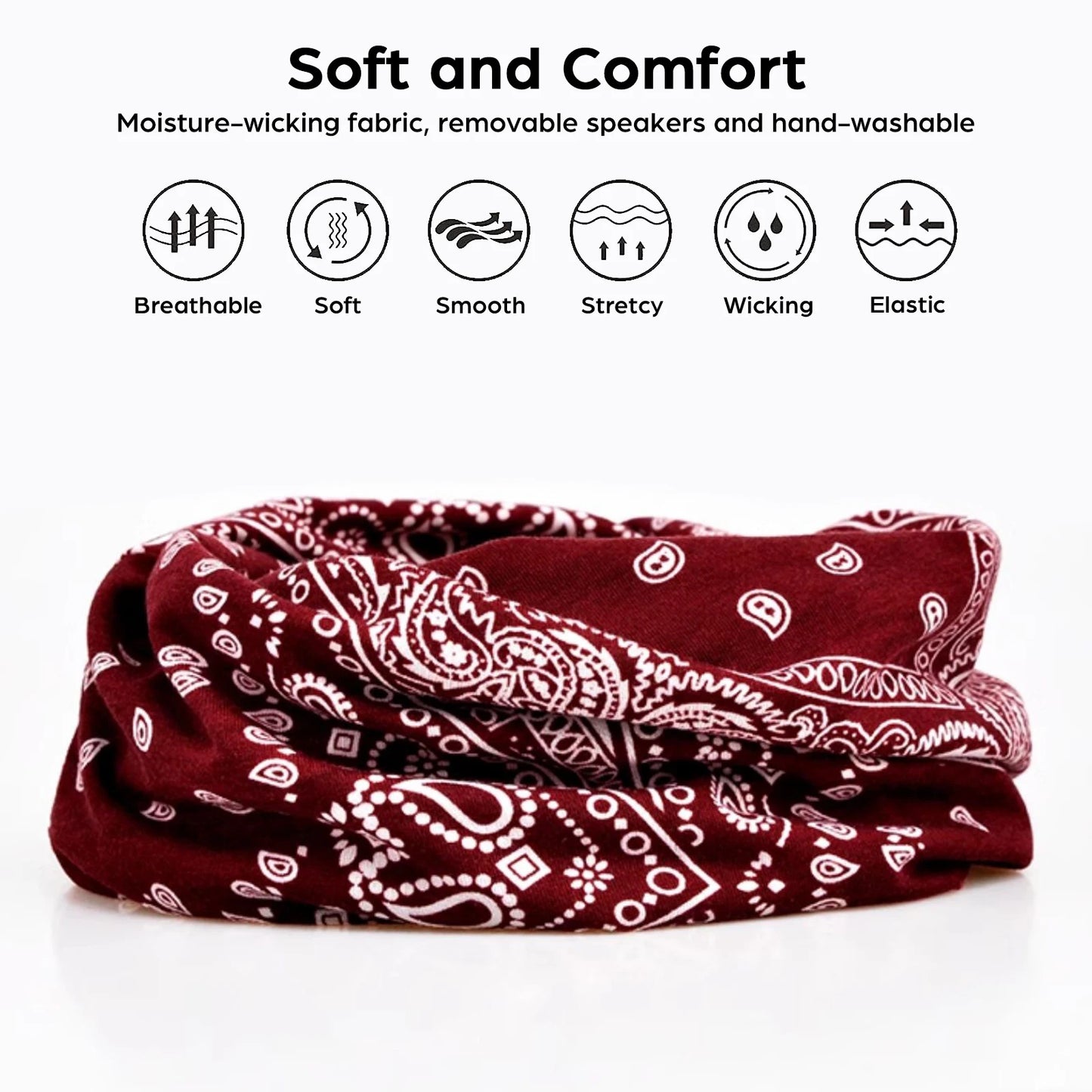 Wireless Bluetooth Earphone Music Hat Soft Fashion Outdoor Sports Running Yoga Headset Cap Breathable with Mic for Men&Women