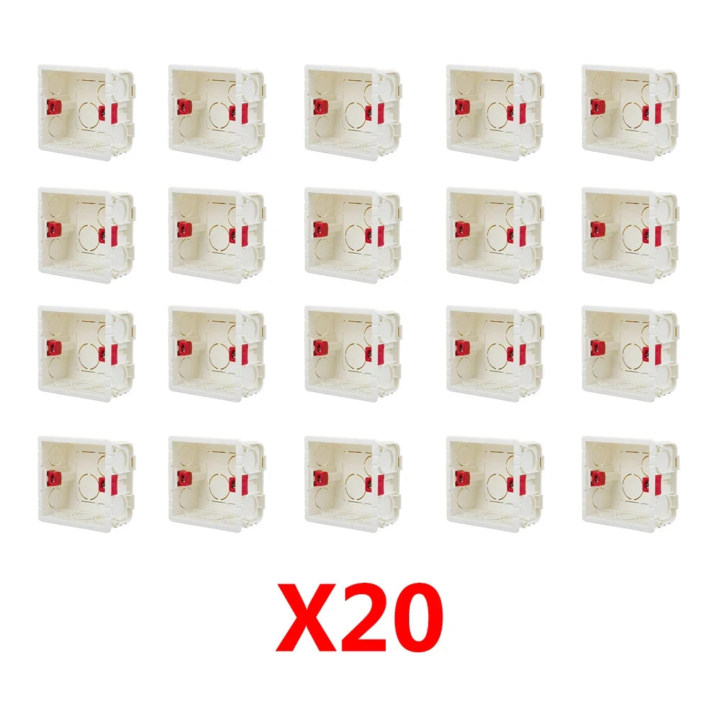 EU Korea Russian Wall Socket White Tempered Glass Frame RJ45 CAT6 TV Outlet Single Double Triple 86x86mm Box Requried Wallpad