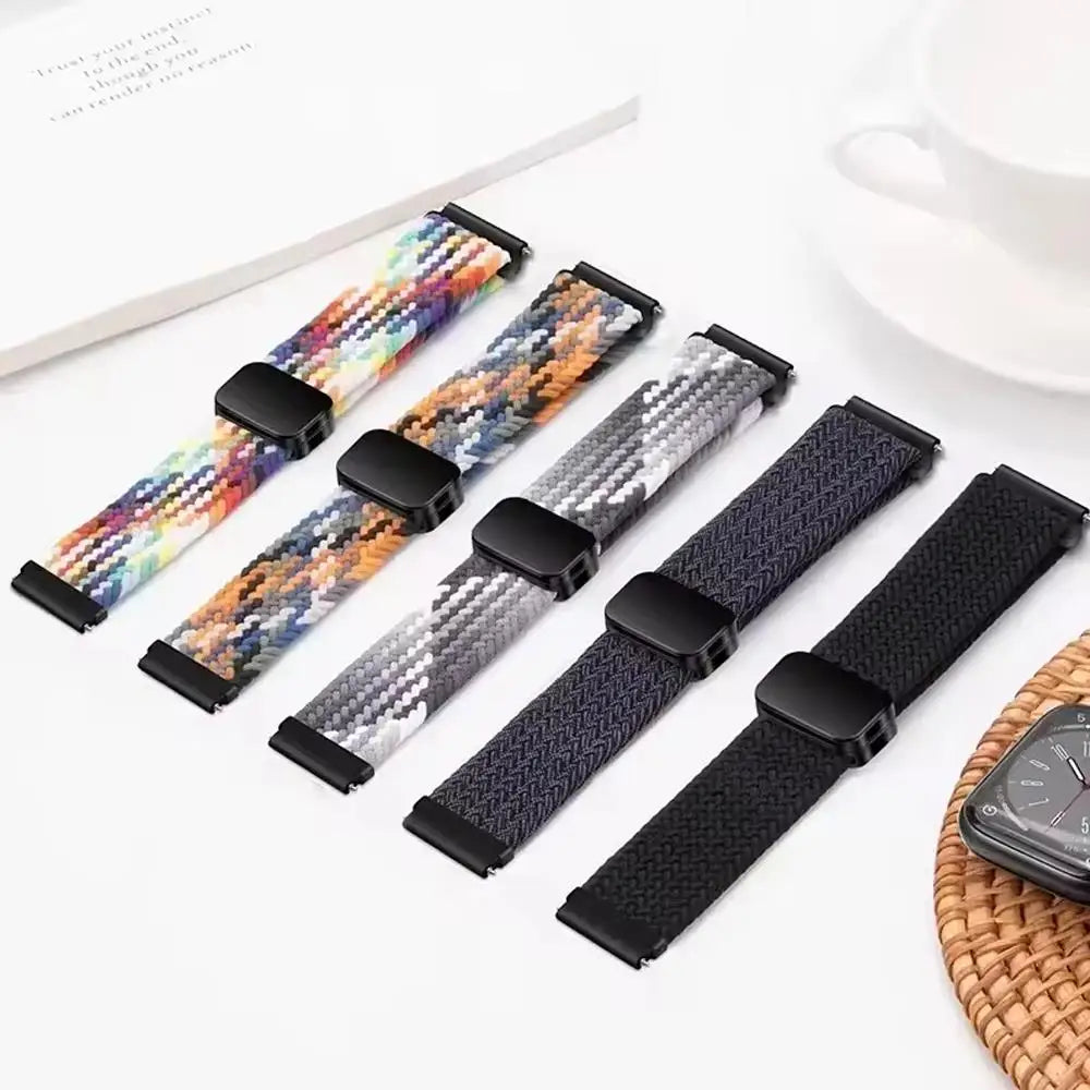 Magnetic Braiede Nylon Loop Band for HUAWEI watch GT 6 pro 46mm elastic Accessories Bracelet correa gt6 gt5 22mm watch straps