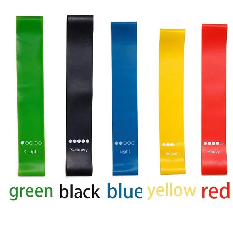 1/5/6pcs Yoga Resistance Rubber Bands Indoor Outdoor Fitness Equipment 0.35mm-1.1mm Pilates Sport Training Workout Elastic Bands