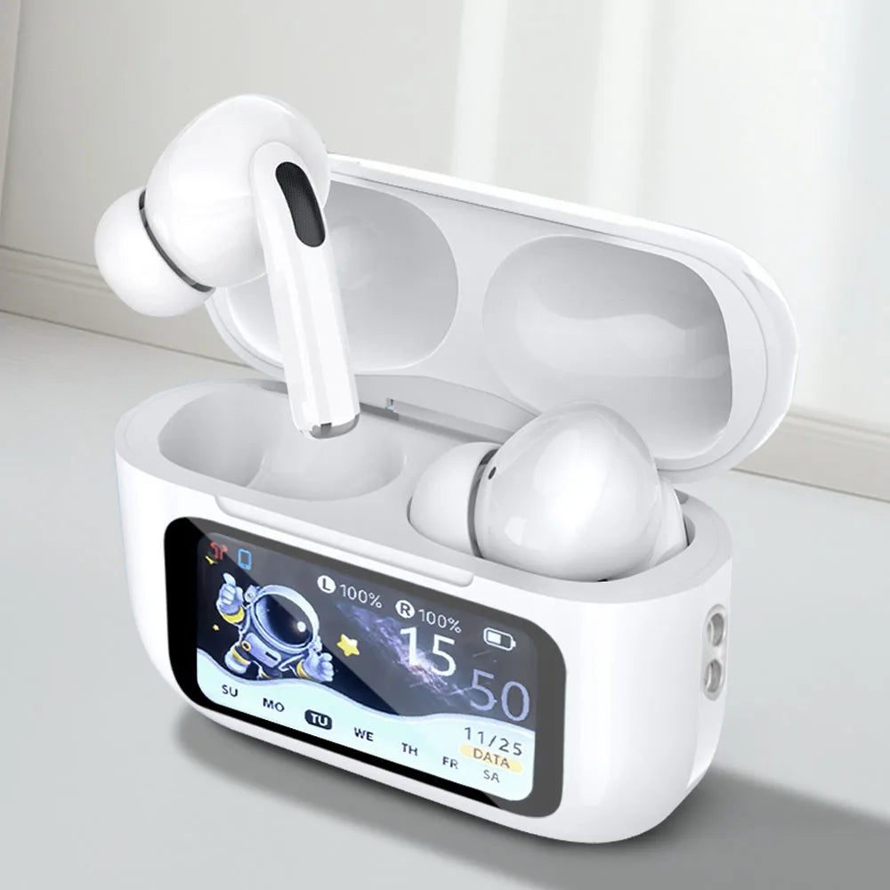 ERAZER AI Translation Wireless Ear Buds Real Time Earphone with Touch LCD Screen EarBuds with 144 Translate Languages HD Call