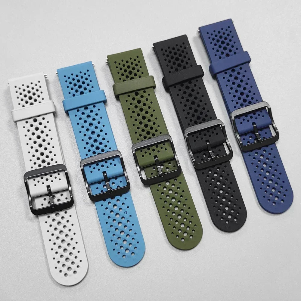 22mm Band For Garmin Forerunner 570 47mm 265 255 M Watch Strap For Garmin Venu 3/Vivoactive 4 Silicone Sport Breathable Bracelet