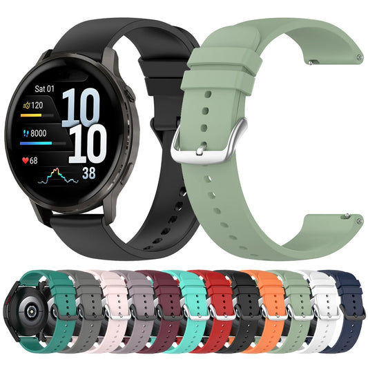 20/22mm Silicone Strap For Garmin Venu 4 45mm 3 Sq 2 Plus/Vivoactive 4 5 6 Watchbands Bracelet For Garmin Forerunner 570 265 255