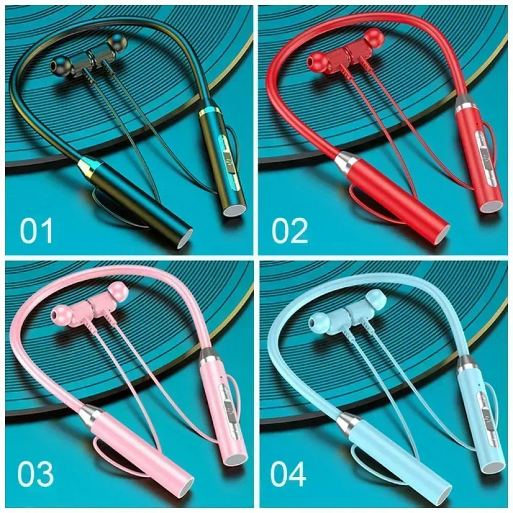 New Wireless Headphones Bluetooth Neckband Magnetic Earphones Sport Running Earbuds Waterproof Bluetooth 5.3 Headset With Mic