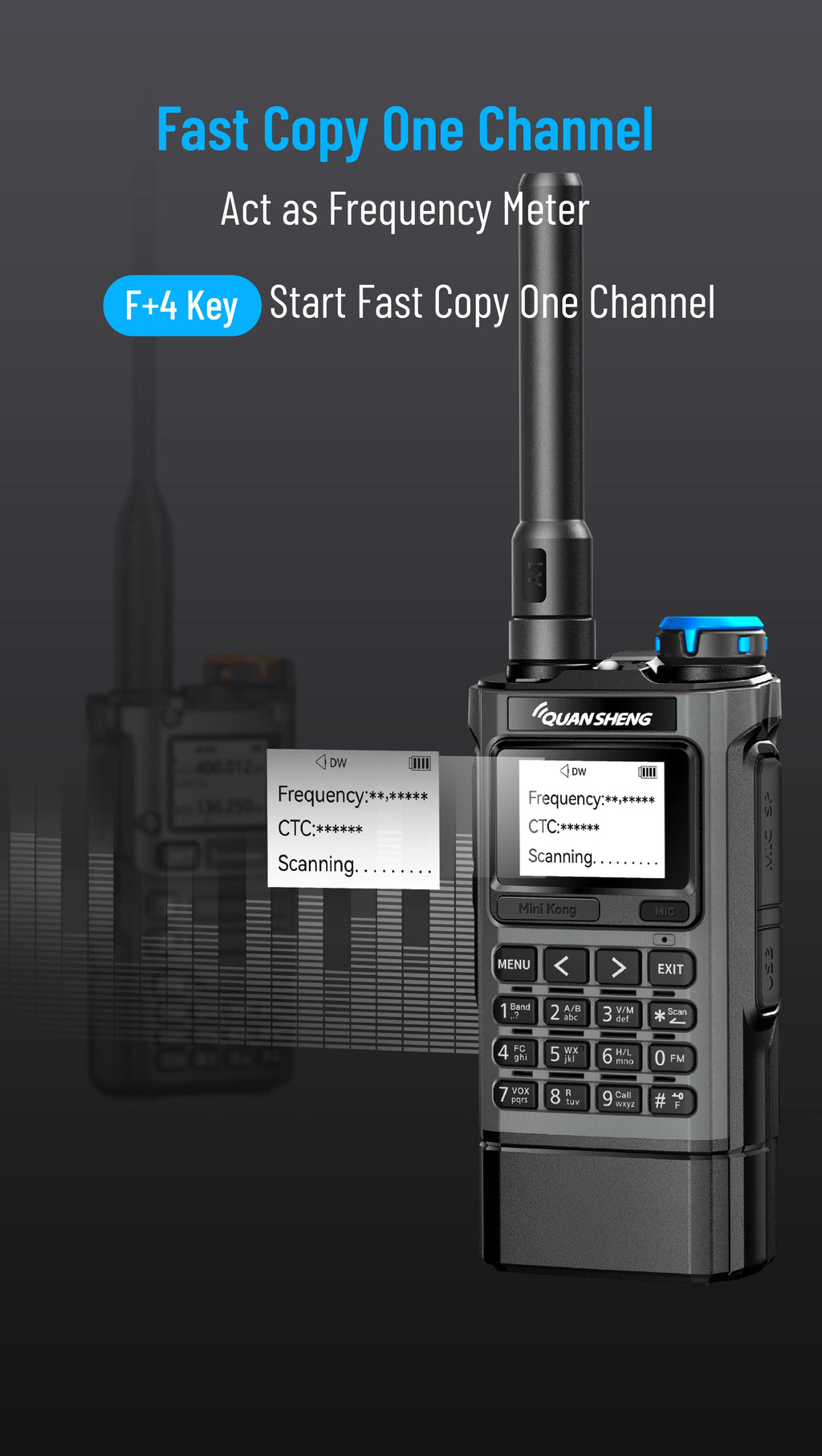 Quansheng UV-K1 L Mini Walkie Talkie Multi Band  Transceiver Wireless Copy Frequency AM FM NOAA Upgrade UV-K5 (8) UV-K6