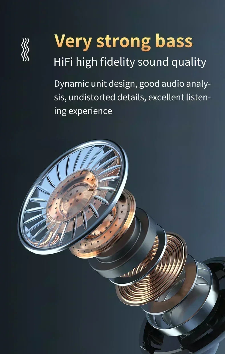 Original M10 Wireless Bluetooth Earpods - All-in-One Sports Headphones with Noise Canceling, Stereo Sound & Built-in Microphone